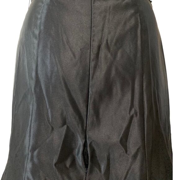 Jessica McClintock Gunne Sax Black Satin Strapless Evening Gown Formal Size 5/6 - Picture 5 of 10